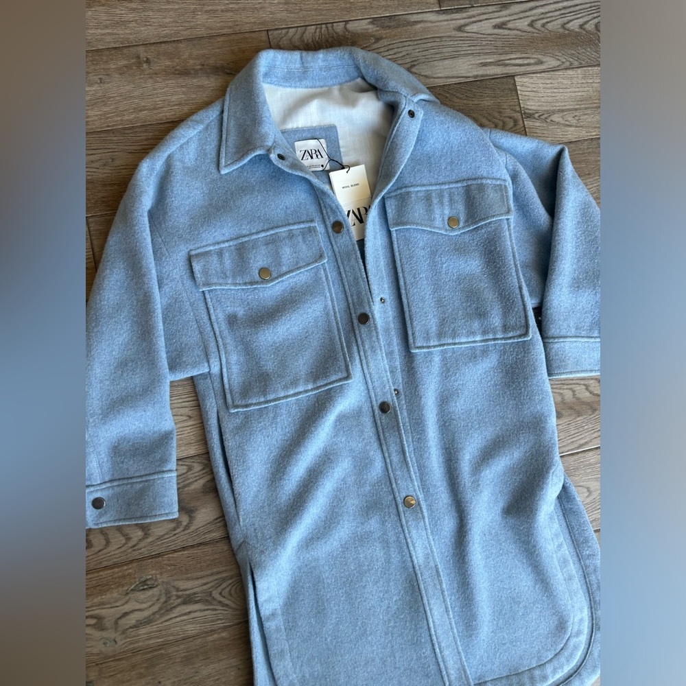 Zara wool blend oversized coat size xs - Picture 9 of 14